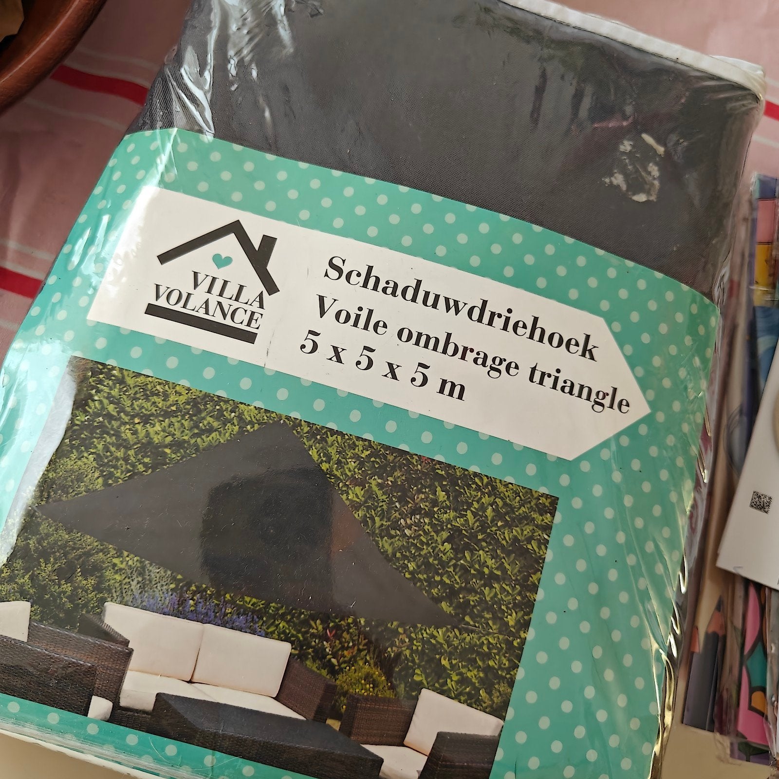 Villa Volance Schaduwdriehoek 5x5x5m - Nieuw, Ophalen, Nieuw