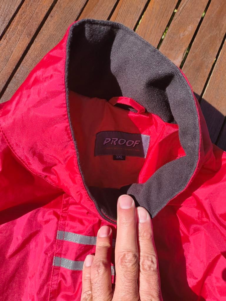 Proof Motor regenpak 3XL - Rood/Grijs, Motoren, Heren, Ophalen of Verzenden, Tweedehands, Overall