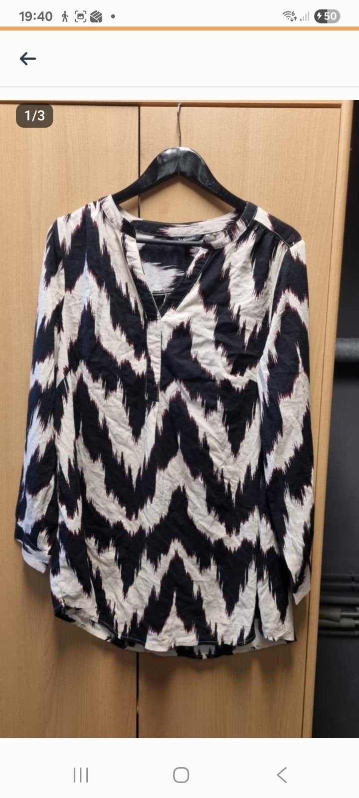 M&S Mode Blouse Maat 42 Zwart-Wit Patroon, Meerkleurig, Maat 42/44 (L), Ophalen of Verzenden, M&S Mode