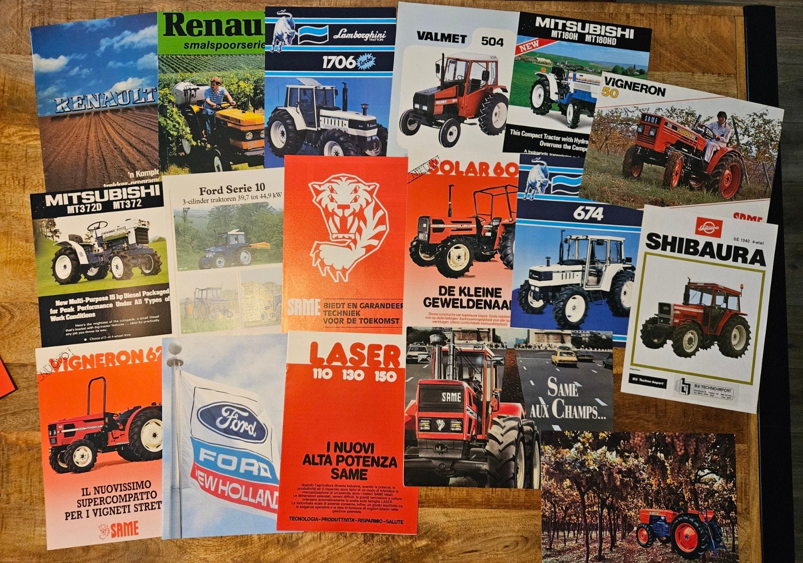 Partij 90x Tractoren Trekkers oa Lamborghini, Same, Ford, Boeken, Auto's | Folders en Tijdschriften, Ophalen of Verzenden, Zo goed als nieuw
