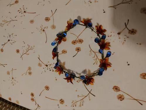 Kristallen bloemen kroon Blythe, Ophalen of Verzenden, Zo goed als nieuw, Accessoires
