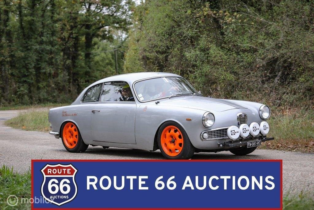 Alfa Romeo Giulia Sprint | 1963 | Route 66 Auctions, Overige carrosserieën, Zwart, Bedrijf, Handgeschakeld