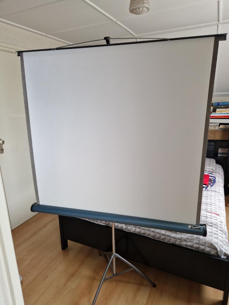 Projectiescherm op statief - Special, Audio, Tv en Foto, Projectieschermen, Ophalen, Handmatig, Gebruikt