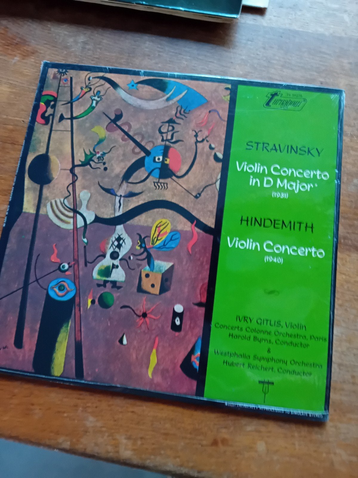 Stravinsky & Hindemith Vioolconcerten LP - Ivry Gitlis, LP, Gebruikt, Stravinsky, Soloconcert