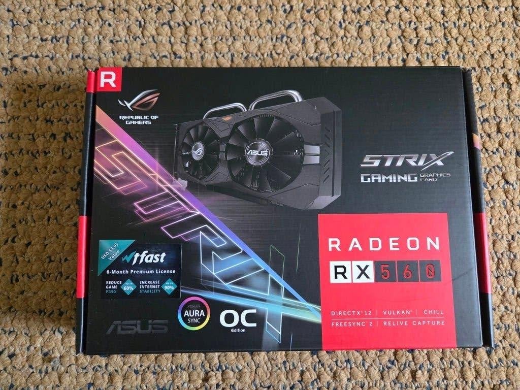 ASUS ROG Strix Radeon RX 560 OC Edition - Perfecte staat, Computers en Software, Videokaarten, PCI-Express 3, AMD, HDMI, Ophalen of Verzenden