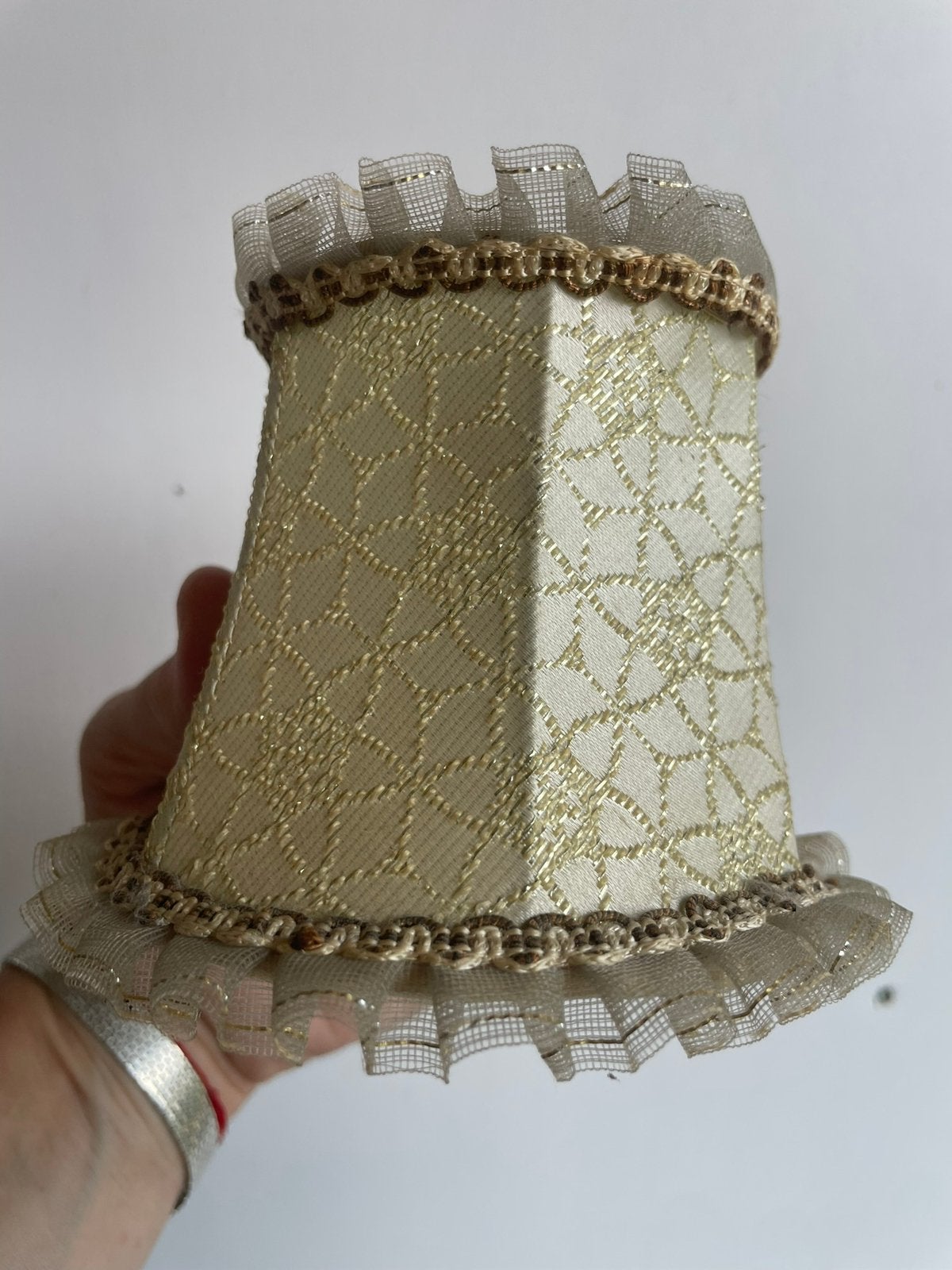 Vintage lampenkap, Huis en Inrichting, Lampen | Lampenkappen, Ophalen of Verzenden, Zo goed als nieuw, Rond