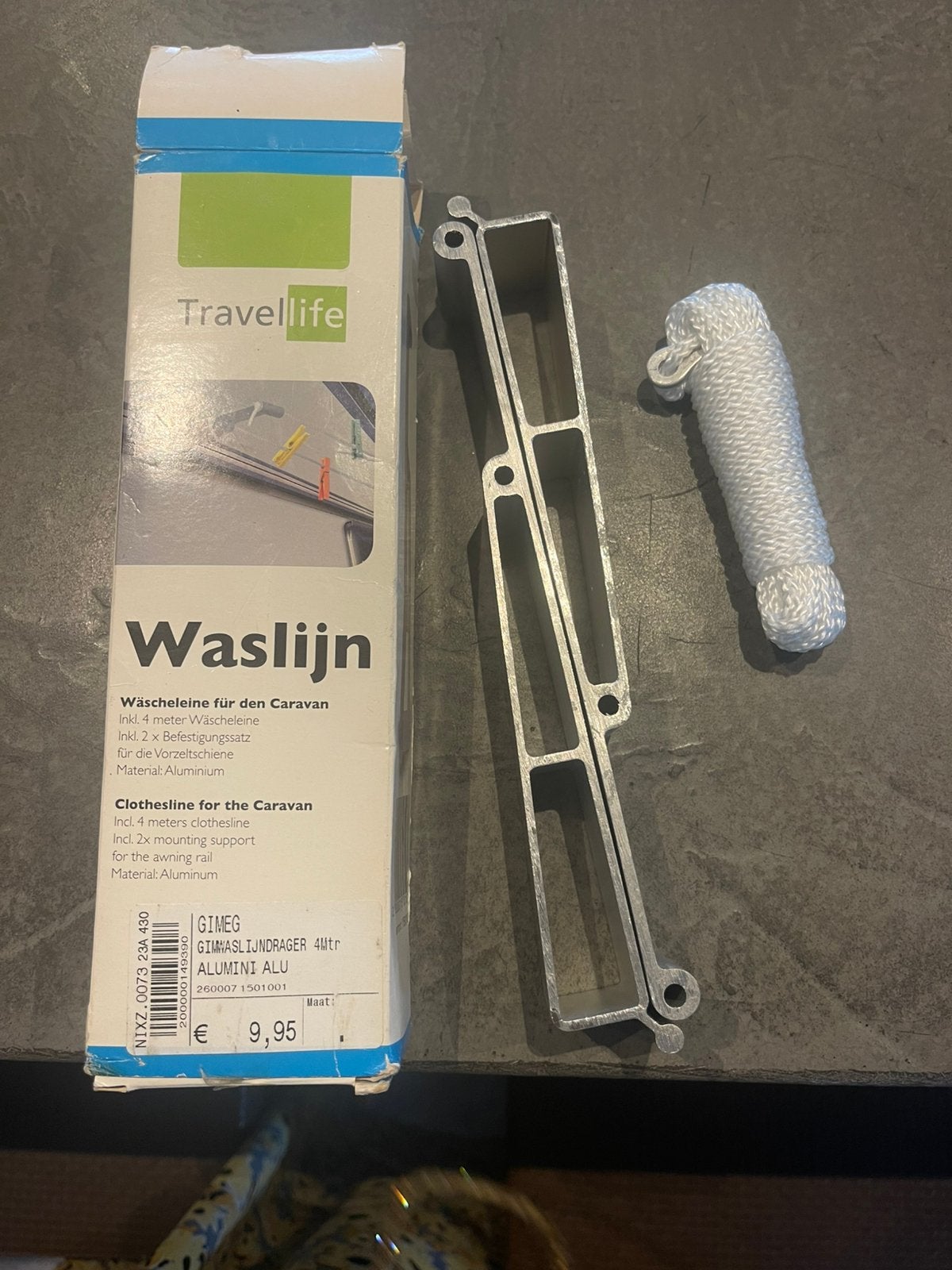 Travel life waslijn aluminium caravan camperen, Caravans en Kamperen, Ophalen, Nieuw
