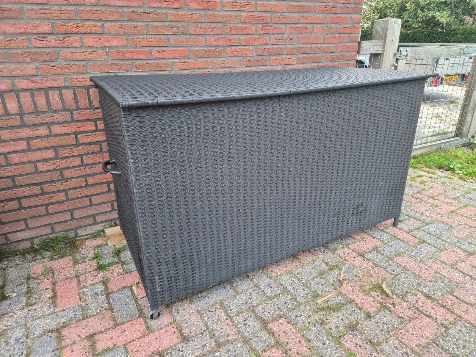 Grote donkergrijze/zwarte opbergbox van kunststof, Ophalen, Gebruikt, Kunststof, Overige typen