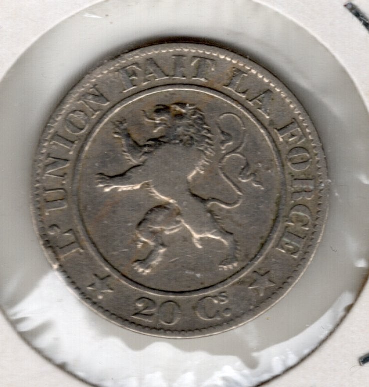 Belgie 20 centimes  1861, Verzenden, België