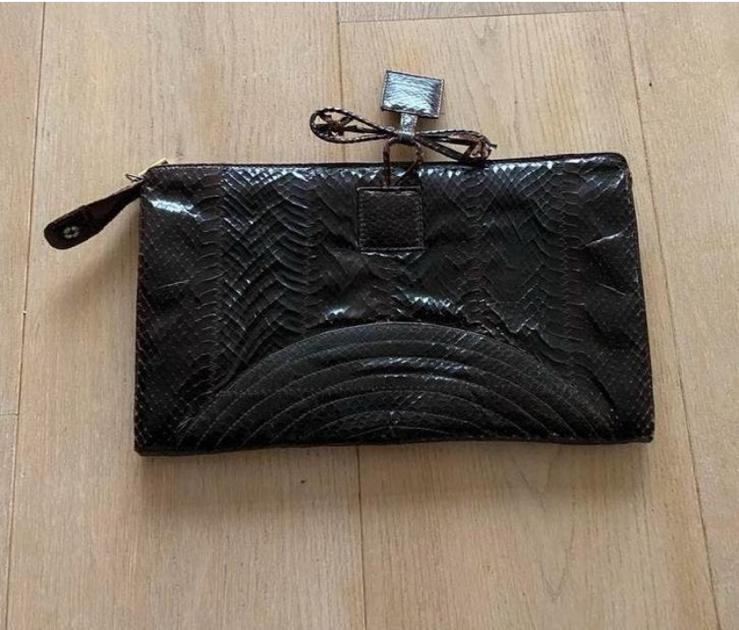 Clutch slangenleer nieuwstaat, Ophalen of Verzenden, Zo goed als nieuw, Handtas