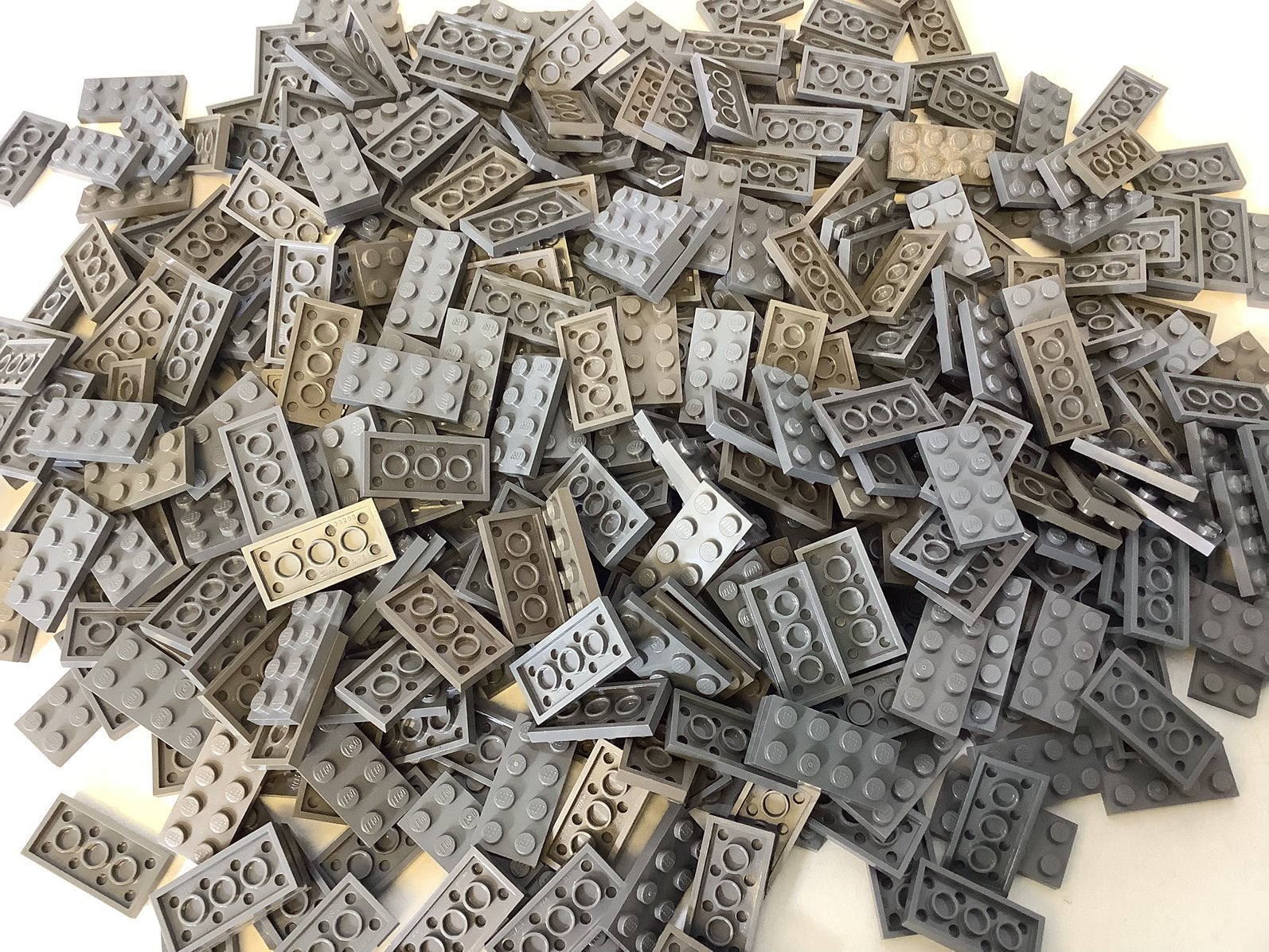 Lego plaat 2x4 donker grijs, Ophalen of Verzenden, Gebruikt, Losse stenen, Lego