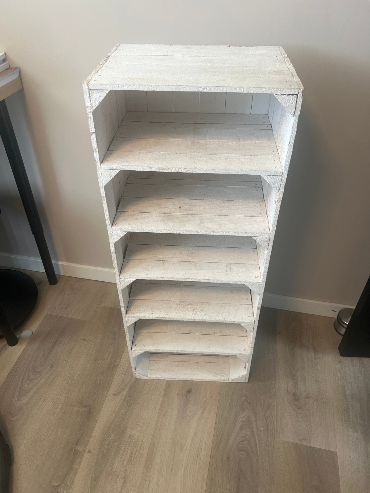 Witte houten schoenenkast 120x40x30 cm, Ophalen, Gebruikt