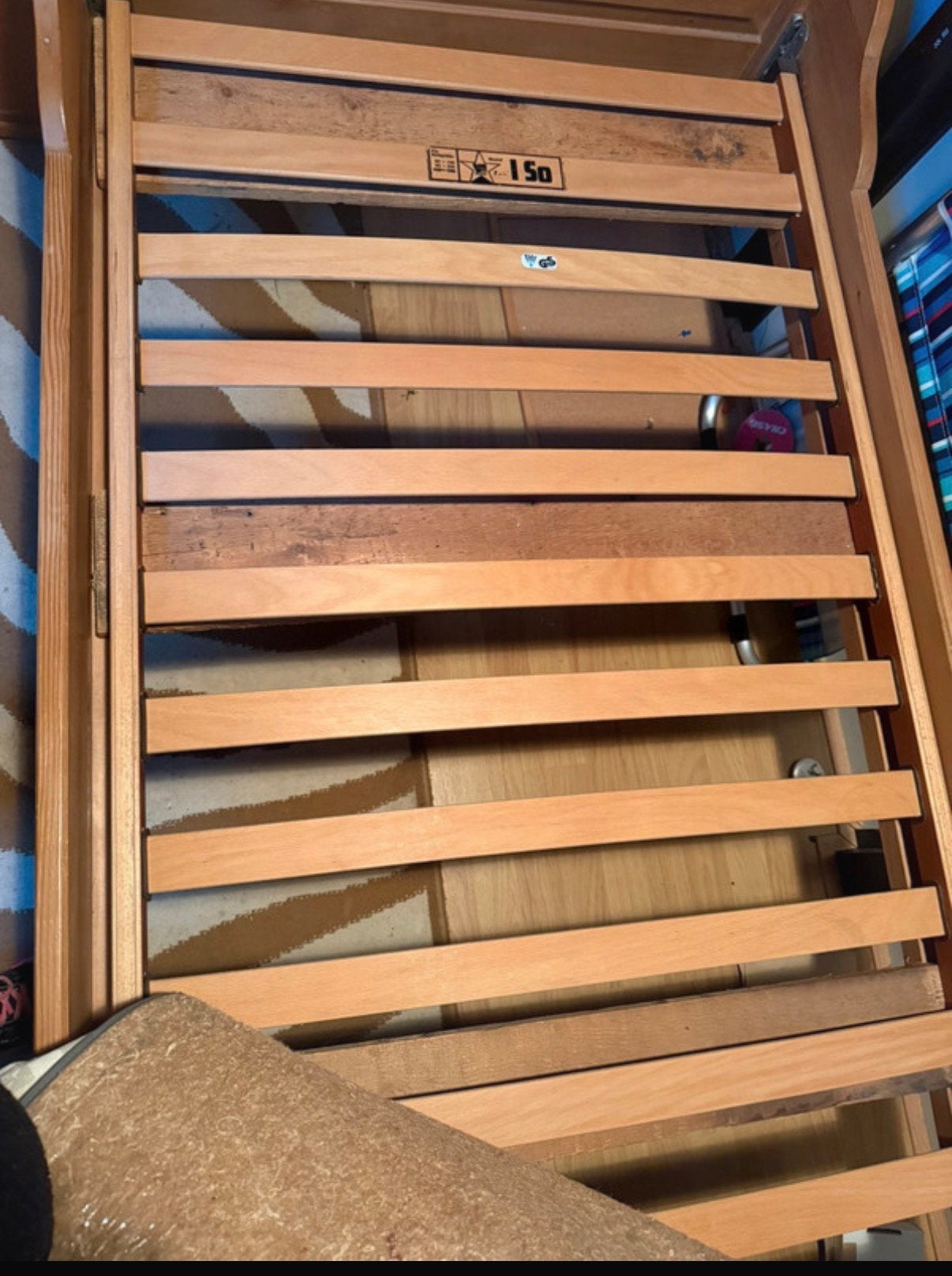 Bed groot 1 persoons omvang en lattenbodem, Ophalen, 90 cm, Eenpersoons, Zo goed als nieuw