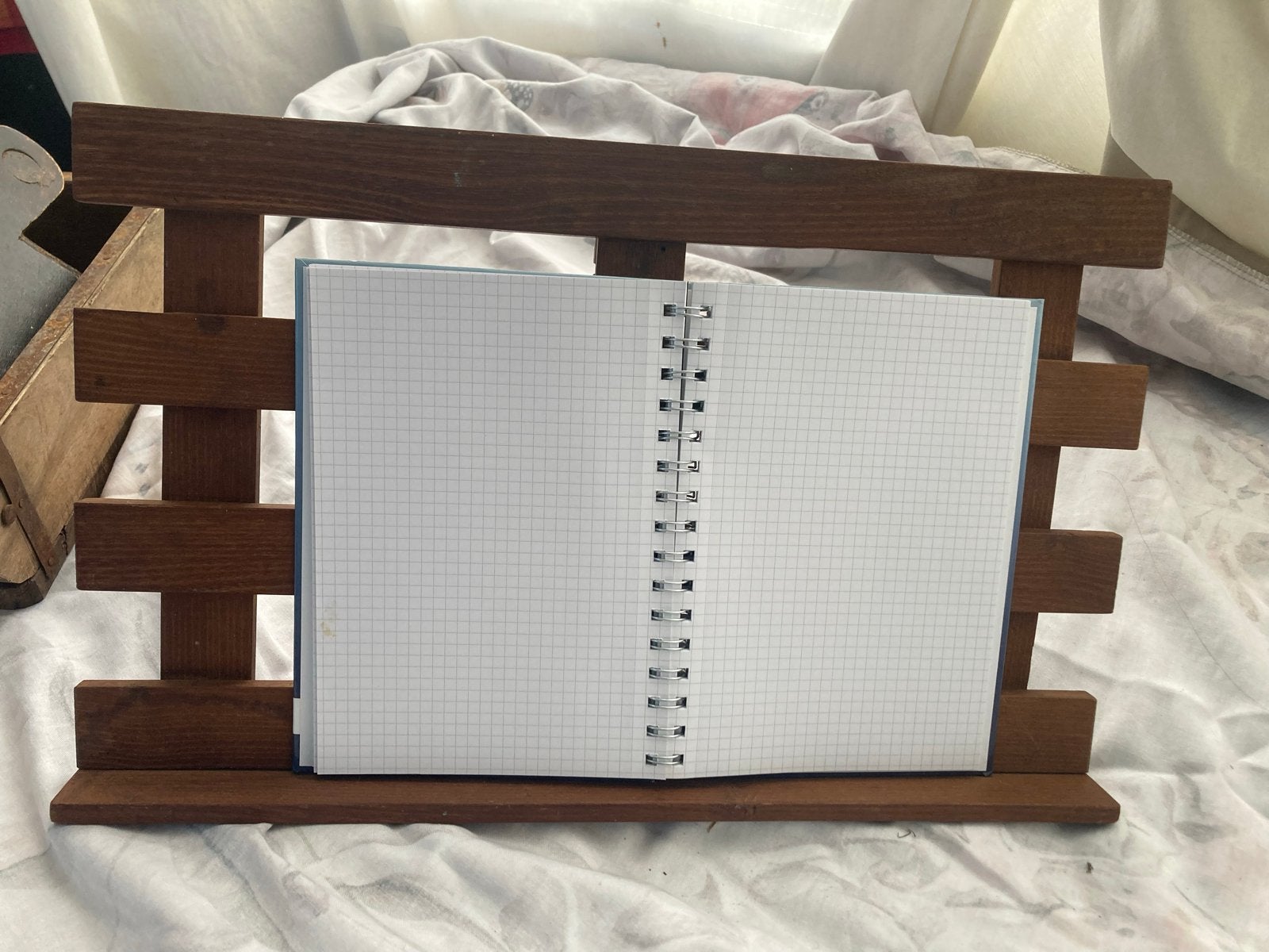 Vintage houten boekenstandaard / receptenhouder, Gebruikt, Ophalen of Verzenden, Bruin, Vintage