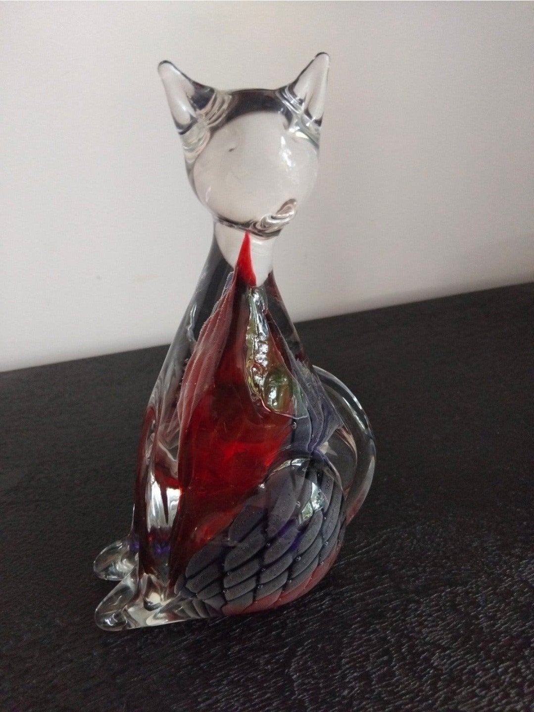Mondgeblazen murano kat - poes sierglas kunst poes prijs €20, Antiek en Kunst, Ophalen of Verzenden