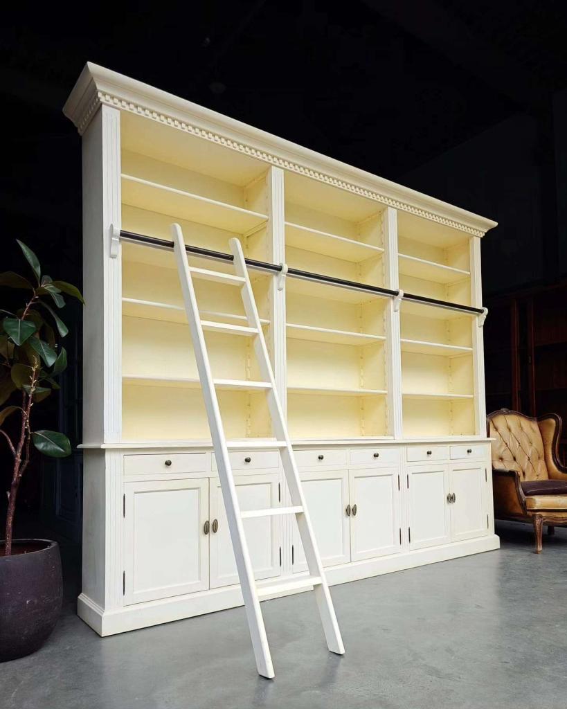 Boekenkast geheel demontabel! | Bibliotheekkast 300cm #7871, Gebruikt, Met deur(en), 200 cm of meer, Vintage / antiek