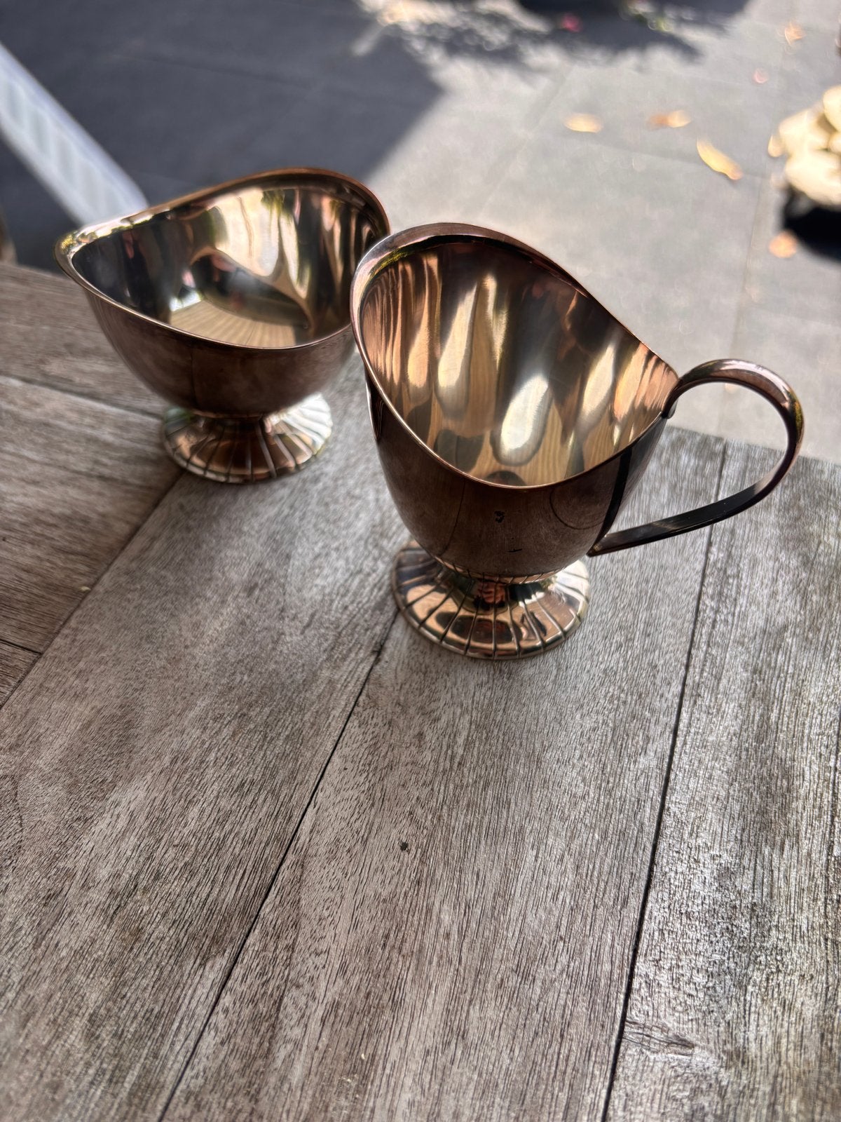 Set van 2 vintage zilverkleurige sauskommen, Antiek en Kunst, Ophalen of Verzenden, Zilver