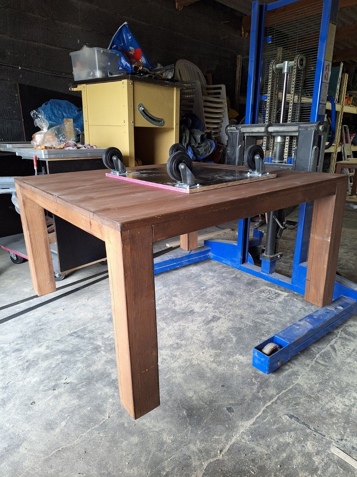 Tafel steigerhout., Ophalen, Gebruikt, Vijf personen of meer, Grenenhout