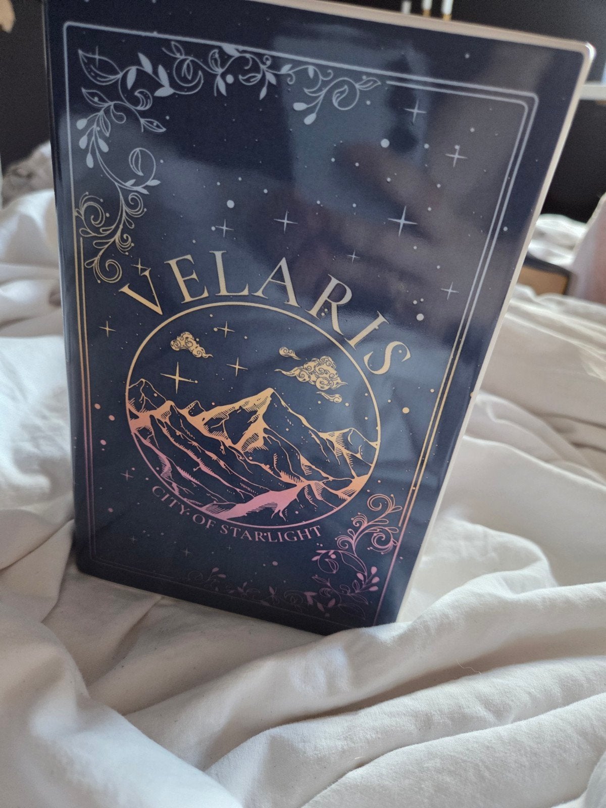 Bookpot Book Vase inspired by acotar by Sarah J Maas Book Po, 21 cm, Paars, Nieuw, Steen/keramiek