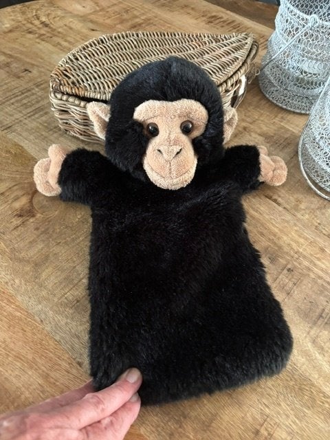 handpop aap Chimpansee, Verzenden, Zo goed als nieuw, Overige typen