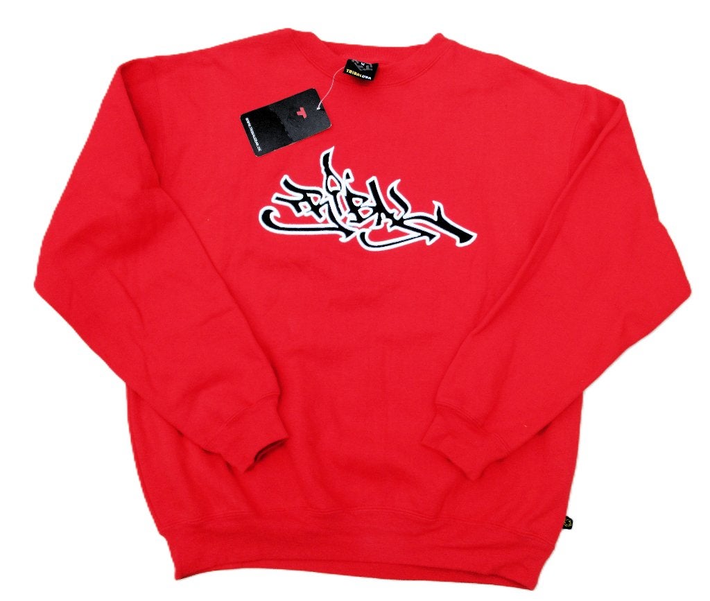 TRIBAL USA GEAR CREW SWEATER STYLENAME : ART RED MEDIUM, TRIBAL, Info@taurusvintage.nl, Maat 48/50 (M), Nieuw