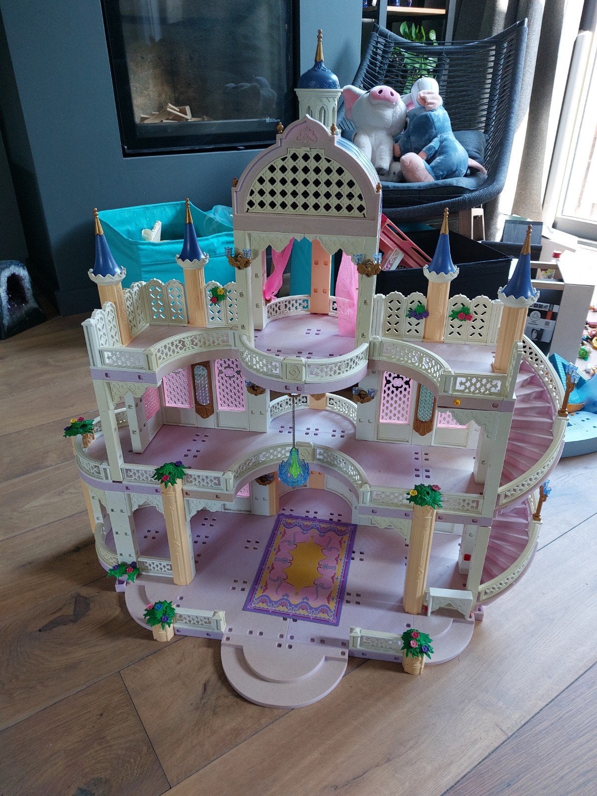 Playmobile kasteel, op 2 manieren, Ophalen of Verzenden, Gebruikt, Poppenhuis