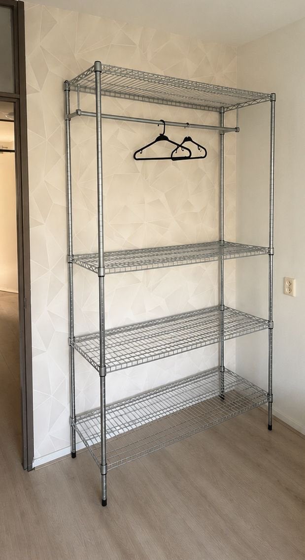 IKEA OMAR opbergrek met kledingroede (kast), Huis en Inrichting, Kasten | Stellingkasten, Ophalen, Zo goed als nieuw