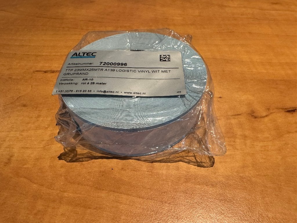 Tape 23mm. voor Altec TTP en APT Series labelprinter, Ophalen of Verzenden, Nieuw