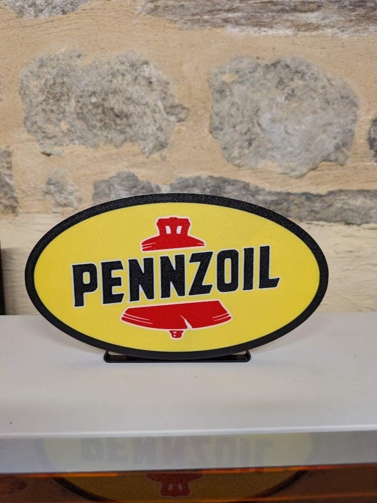 Pennzoil LED Lamp - Nostalgische Reclame voor Mancave/Garage, Ophalen of Verzenden, Nieuw, Lichtbak of (neon) lamp