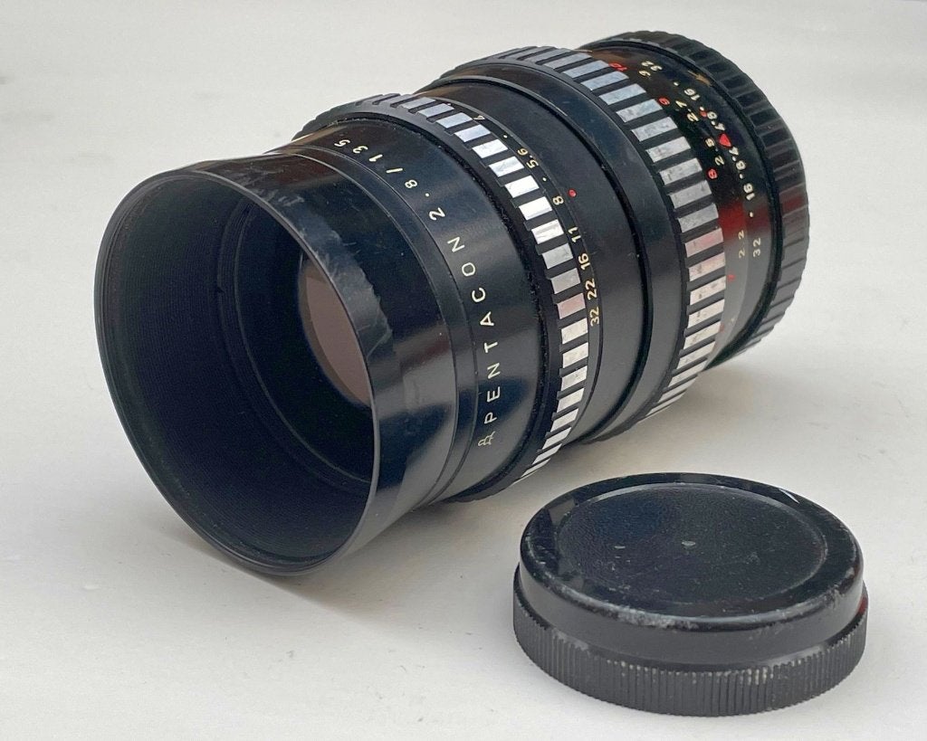 Pentacon 135mm f2.8 (Exa, 15 bl.) voor o.a. Sony A7 serie, Ophalen of Verzenden, 1960 tot 1980, Lens of Lenzen