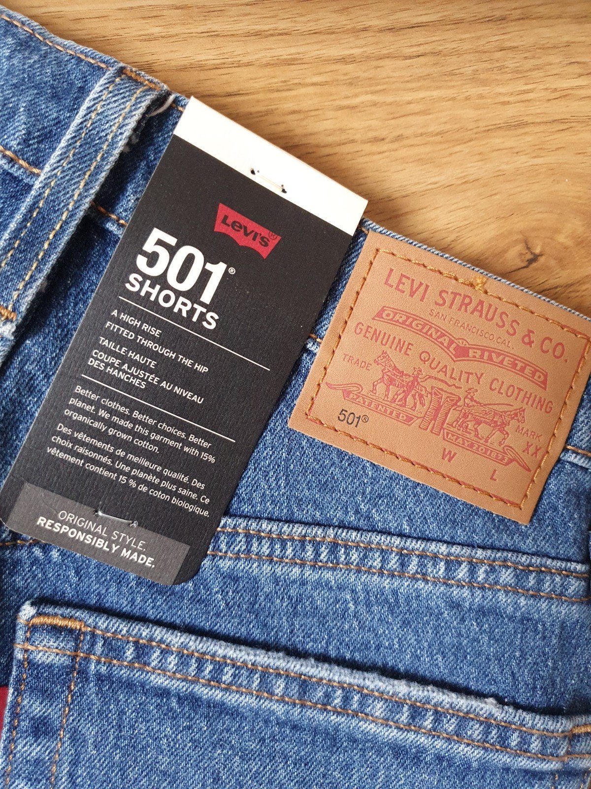 Originele LEVI levis korte spijkerbroek jeans high rise 27, Ophalen of Verzenden, Nieuw, Blauw, W27 (confectie 34) of kleiner
