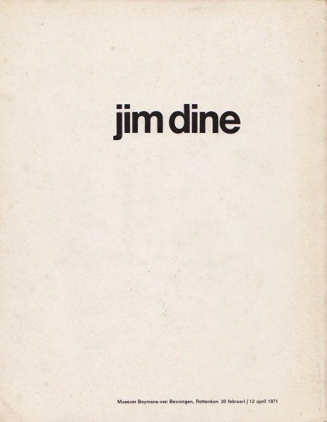 Zeldzame Jim Dine Catalogus - Museum Boijmans Van Beuningen, Ophalen, Gelezen, Schilder- en Tekenkunst