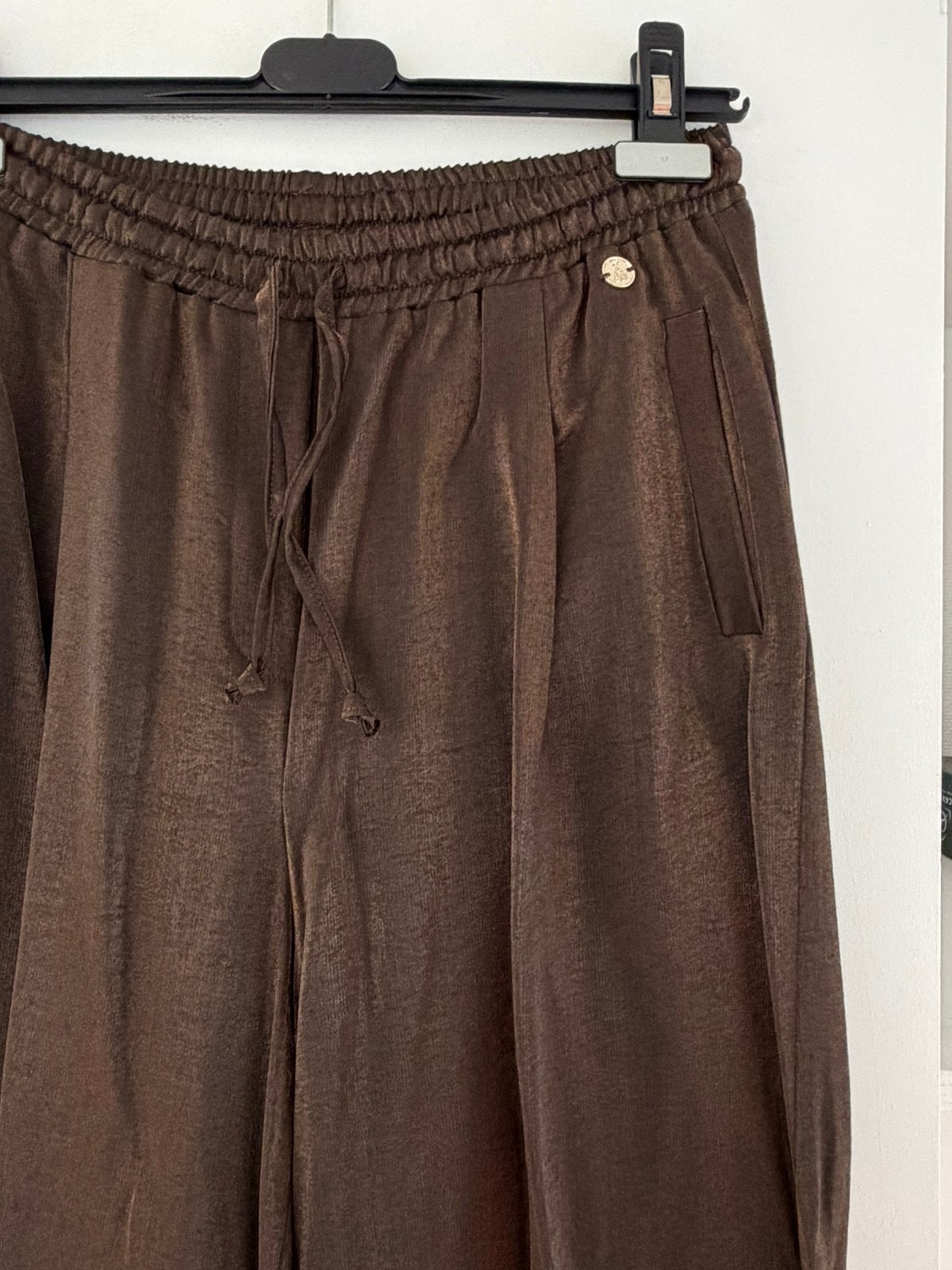 Bruine broek met gouden glitter van Maicazz maat 36/38, Bruin, Nieuw, Ophalen of Verzenden, Maat 36 (S)