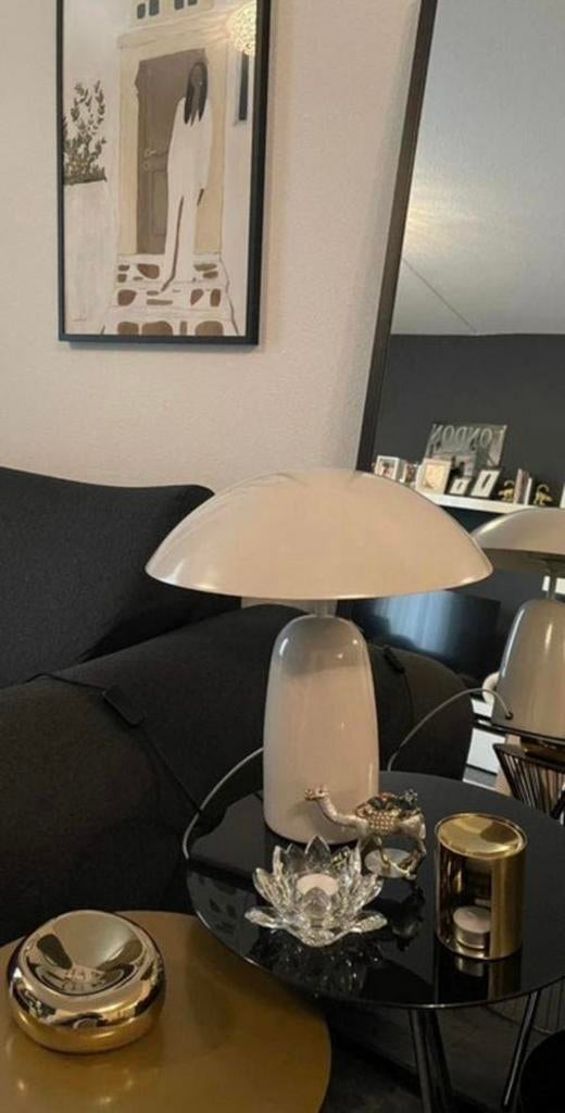 H&M Home metalen tafellamp, Huis en Inrichting, Lampen | Tafellampen, Ophalen of Verzenden, Zo goed als nieuw, Minder dan 50 cm