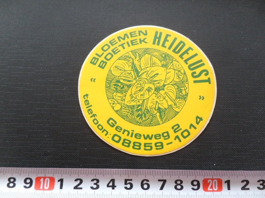 sticker mill bloemen boetiek HEIDELUST genieweg 2, Ophalen, Zo goed als nieuw