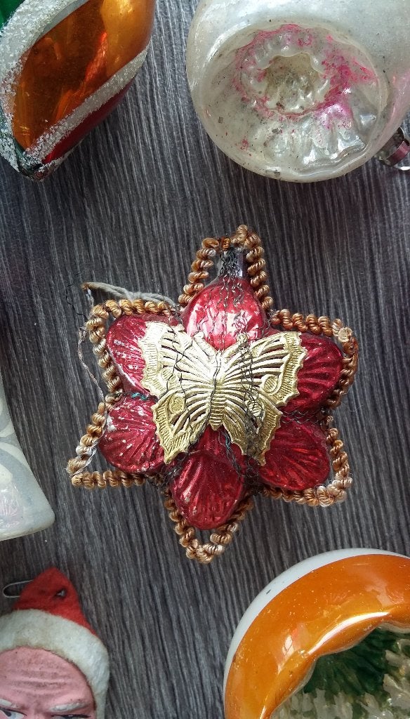 1950-1960 Groot Lot Glazen Antieke Kerstballen Kerstbal Glas, Nvt., Gebruikt, Ophalen of Verzenden, Nvt.