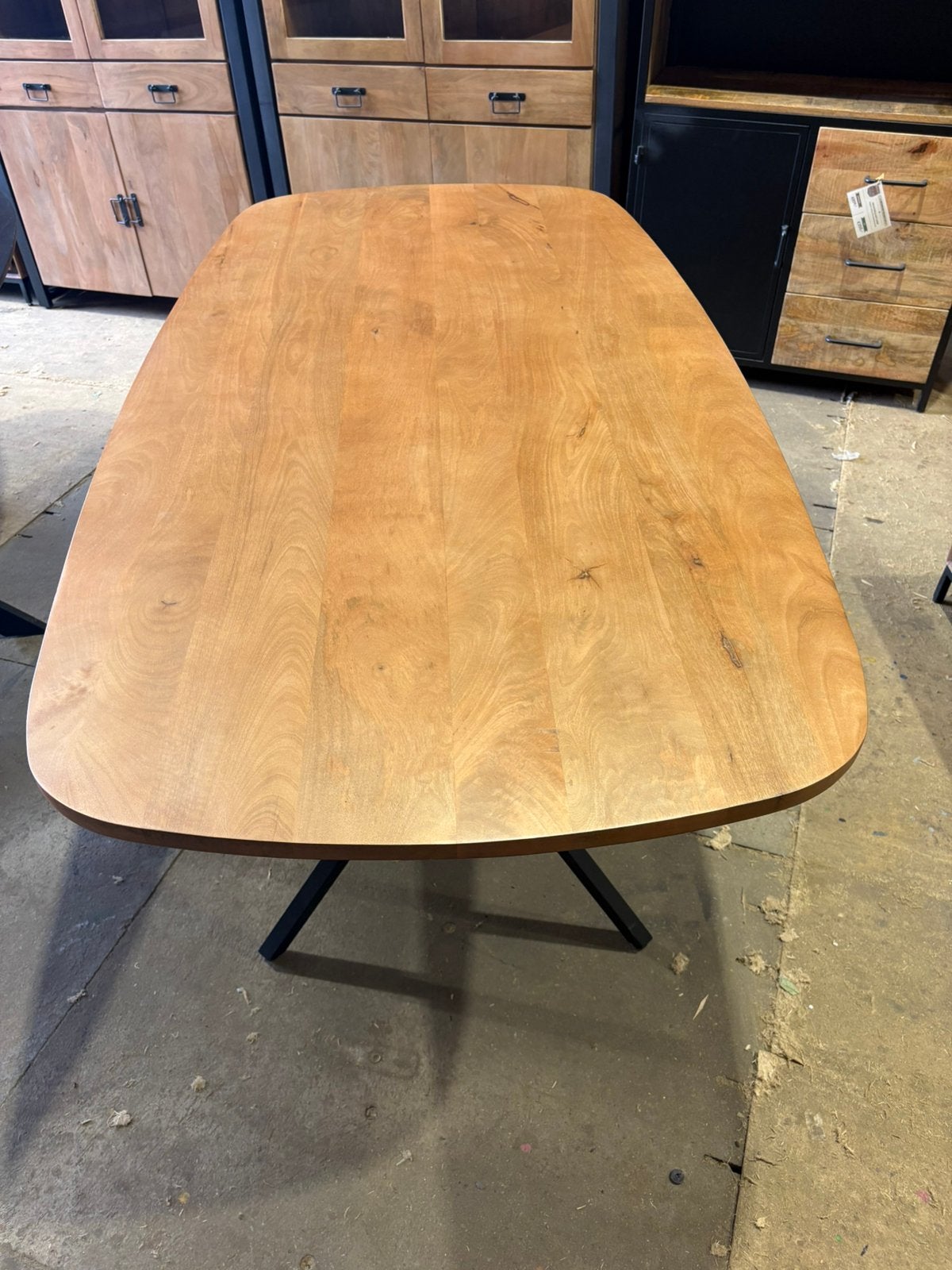 RichWood Deens ovale eettafel – Mangohout – Nu slechts €375!, Ophalen, 100 tot 150 cm, Ovaal, Nieuw