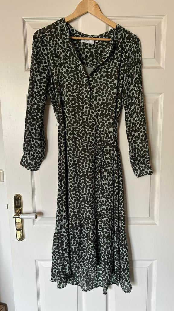 MSCH Copenhagen groen/zwarte jurk maat XS, Kleding | Dames, Jurken, Msch Copenhagen, Ophalen of Verzenden, Zo goed als nieuw, Maat 34 (XS) of kleiner