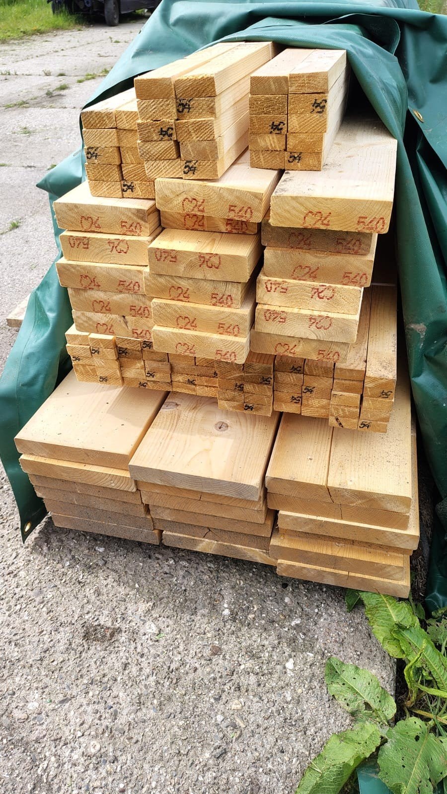 Houten planken en balken - Diverse afmetingen, Doe-het-zelf en Verbouw, Hout en Planken, Ophalen, Gebruikt, 25 tot 50 mm, 300 cm of meer