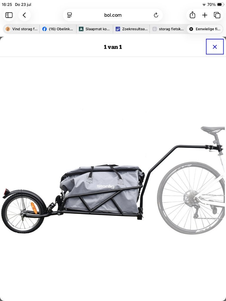 Fietskar.Storag éénwielige fietskar, Ophalen, Gebruikt, Kinderkar