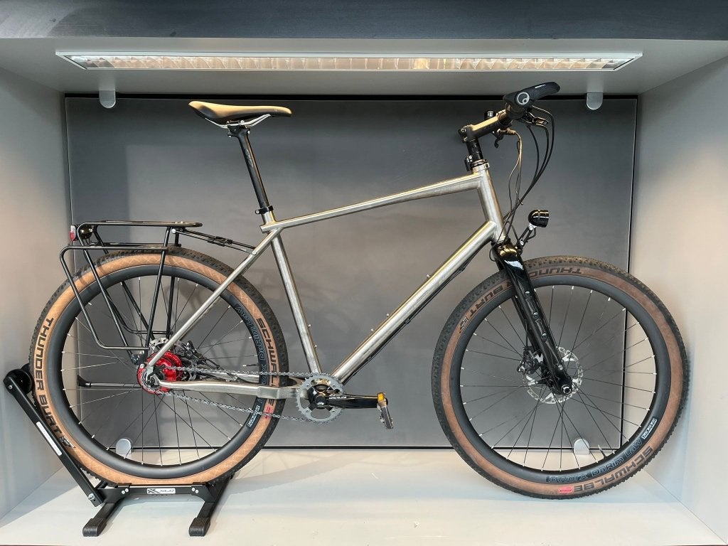 Idworx Rohler BLT titanium 56 cm XL Rohlof Son Carbon vork,, Zo goed als nieuw, Meer dan 20 versnellingen, Schijfrem, 53 tot 57 cm