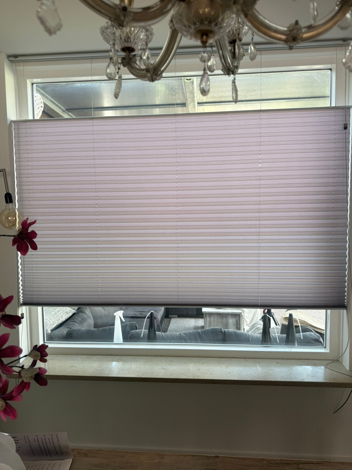Top down plissee met zon werende achterkant, Ophalen, Gebruikt, Overige merken, 150 cm