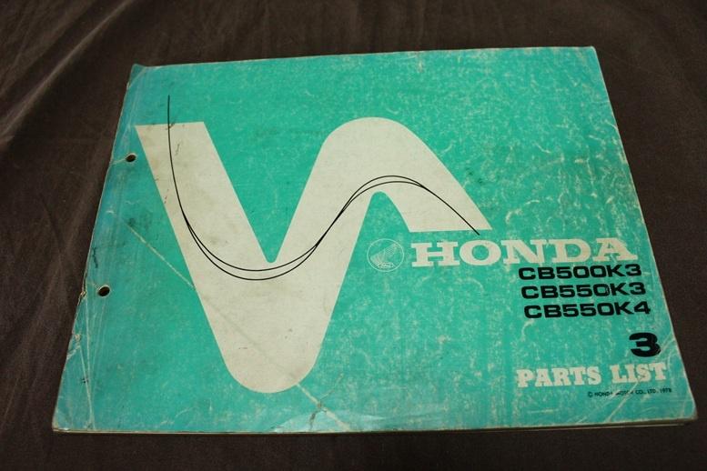 Honda CB500 K3 K4 fours 1978  motorcycle parts list, Ophalen of Verzenden, Honda