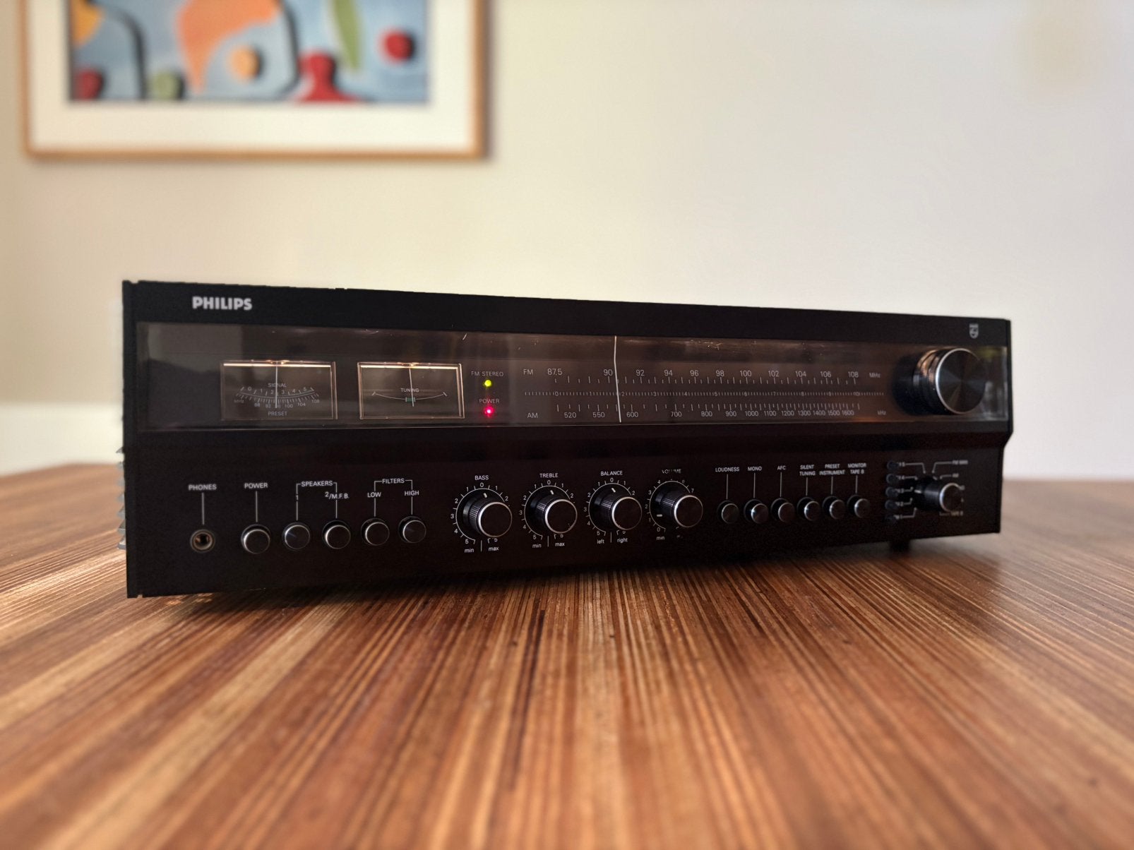 Philips 22AH477 stereo receiver, Ophalen of Verzenden, Zo goed als nieuw, Minder dan 60 watt, Overige merken