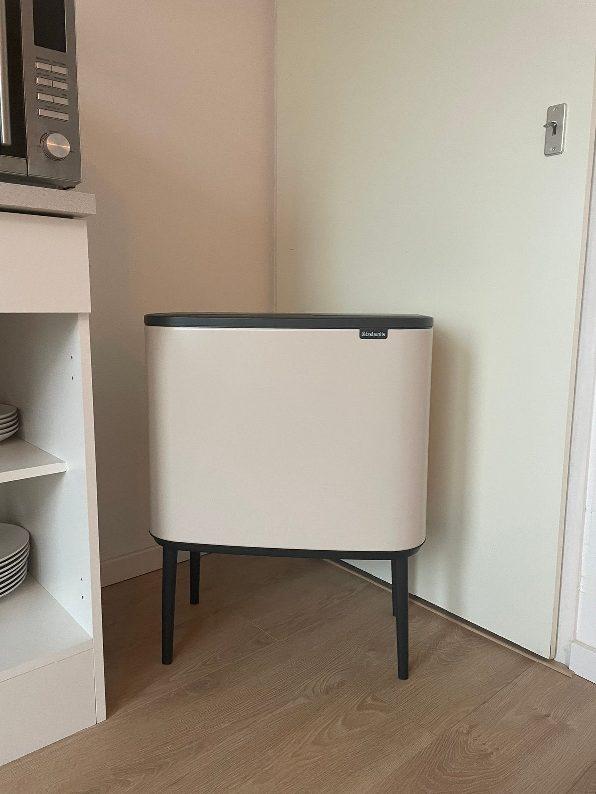 Brabantia Bo Touch Bin, 40 liter of meer, Ophalen, Zo goed als nieuw, Rvs