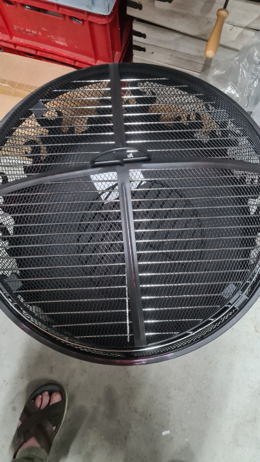 Vuurhaard  diameter 60 cm met bbq rooster, Ophalen, Nieuw, Met accessoires