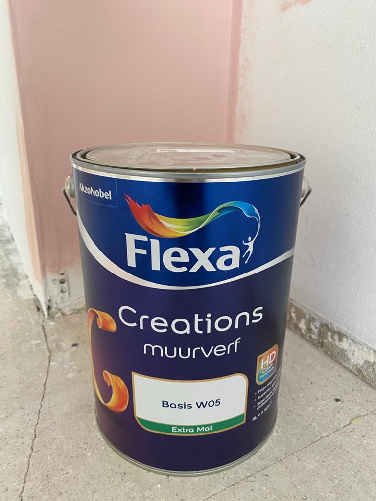 Flexa Creations Muurverf Extra Mat - Subtle Rose 5L, Ophalen, 5 tot 10 liter, Roze, Verf