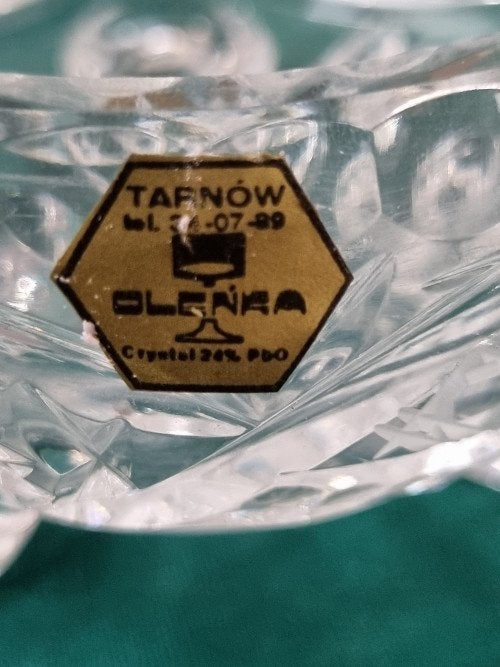 schaaltje kristal op voet tarnow op voetjes, Ophalen of Verzenden, 'T Olde Gre-j, Info@toldegrej.nl, Endepoelstraat 20f Didam
