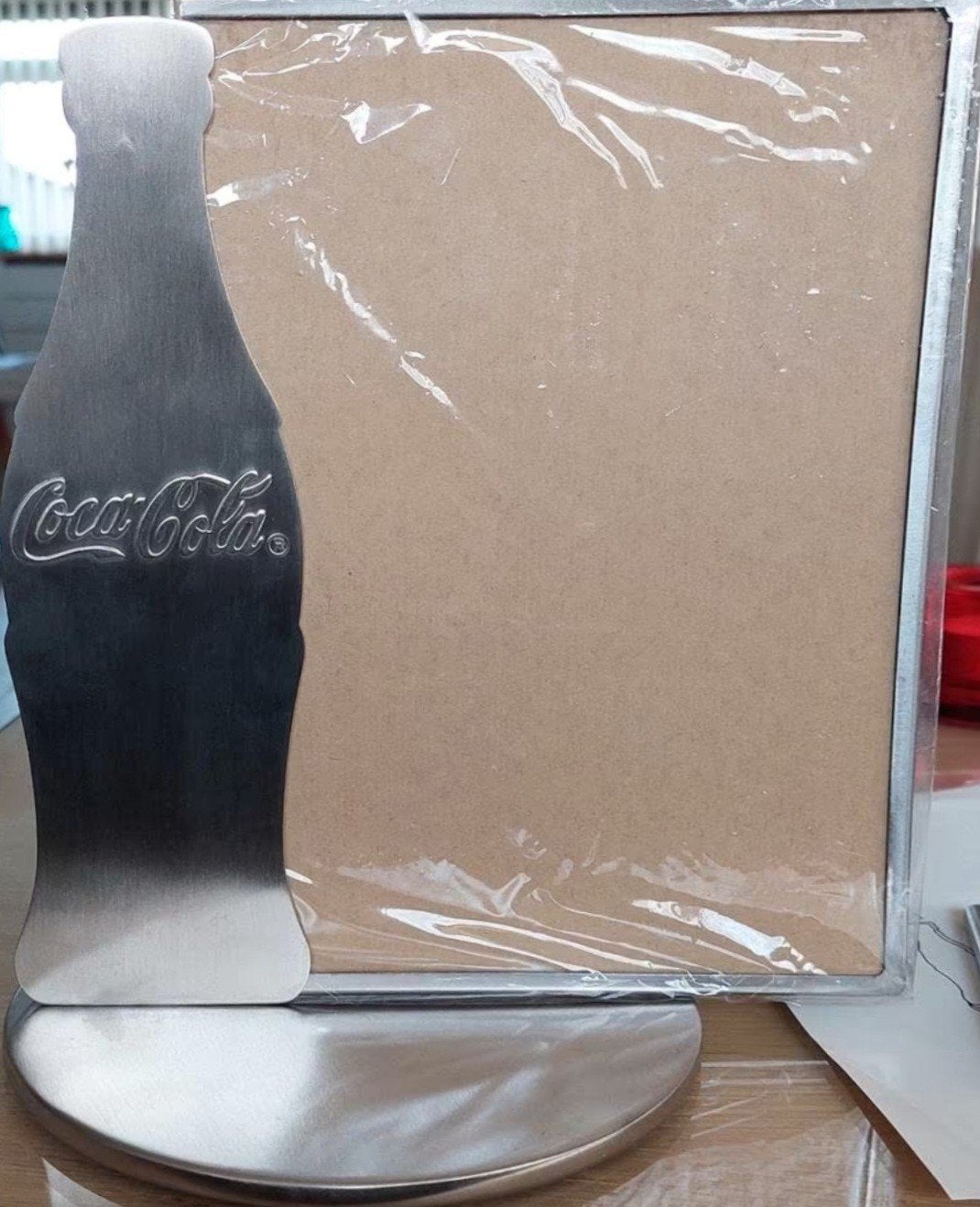 Originele, Coca-Cola menukaart houder, Ophalen of Verzenden, Nieuw, Gebruiksvoorwerp