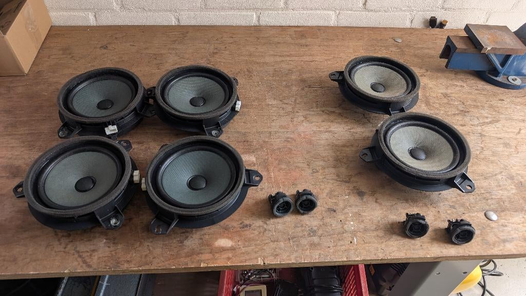 Originele Toyota Auris/Aygo speakers set 2018, Auto diversen, Autospeakers, Ophalen, Zo goed als nieuw